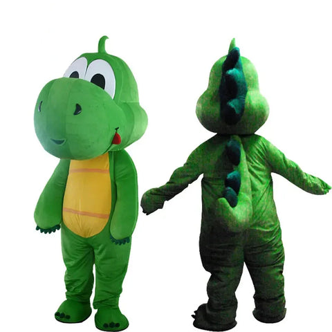 Green, Blue & Red Dinosaur Mascot Costume – Walking Character Outfit with Headgear for Adult Performances & Events