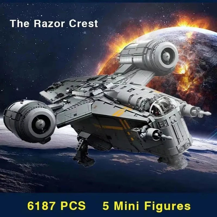 Mandalorian MOC 75331Razor Chest Starship Blade Wings 6187PCS building Block