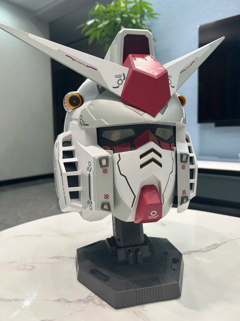 Vol.1 RX-78-02 Cyberpunk Mech Robot Helmet – 1:1 Scale Cosplay Mask with Light Touch Control
