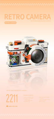 Retro DSLR Camera Assembly 500+ pieces Building Block Detachable Mechanical Trendy Punk Style Model