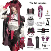 Honkai Star Rail Kafka Cosplay Costume with Wig and Uniform