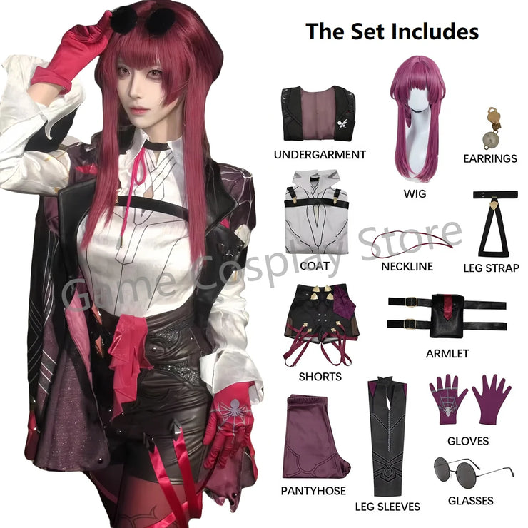 Honkai Star Rail Kafka Cosplay Costume with Wig and Uniform