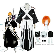 Bleach Thousand-Year Blood War Kurosaki Ichigo Cosplay Costume Wig Shinigami Attire Pauldron Outfit For MenHalloween New Party