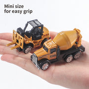6-Piece Diecast Construction Vehicle Set – Alloy Loader, Tractor, Excavator & Trucks for Kids