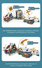 Dinosaur Adventure Electric Track Set – Interactive Racing Puzzle Toy with Mountain and Train for Kids