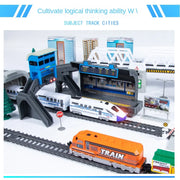High-Speed Electric Train Set – Realistic Rail Model with Tracks for Kids to Assemble