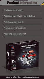 V8 Engine Building Set — Motorised, App-Controlled, 660 Pieces (Ages 8+)