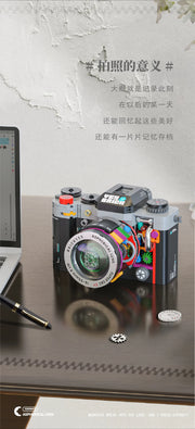 Retro DSLR Camera Assembly 500+ pieces Building Block Detachable Mechanical Trendy Punk Style Model