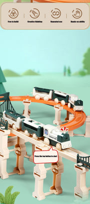 DIY Rail Train Puzzle Set – Assembled Building Block Track Toy for Kids