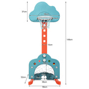 ERGOMASTER Basketball Hoop Set Stand 3-In-1 Sports Kid Center