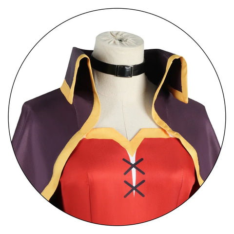 Megumin Cosplay Costume – Anime Sorceress Dress with Wig for Women, Perfect for Halloween and Cosplay Events