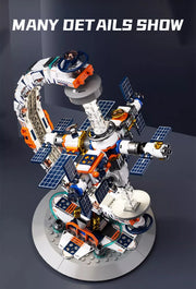 Creative Technology Space Station Transparent Globe Building Set – High-Tech Construction Bricks