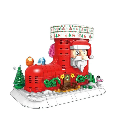 1084pcs New City Creativity Winter Village Christmas House Christmas ART House Model Building Blocks Bricks Kids Toys Christmas Gifts