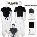 Toji Fushiguro Cosplay Costume – Jujutsu Kaisen Season 2 Uniform with Wig for Men and Women, Ideal for Halloween or Role Play