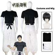 Toji Fushiguro Cosplay Costume – Jujutsu Kaisen Season 2 Uniform with Wig for Men and Women, Ideal for Halloween or Role Play