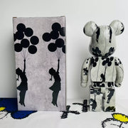 BE@RBRICK 400% 28cm Banksy Girl With Balloon Collection Doll