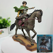 28cm Attack on Titans Levi Ackerman Action Anime Figura Kawai Eren Jaege Mikasa Ackerman The Armored Titan Figure