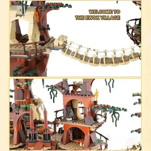 1990Pcs Ewoks Building Villages Blocks Set Model Kids Toy Bricks Kit