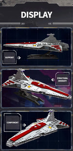 Space Battleship Building Set – 960pcs MOC Defense Ship Bricks Model Kit