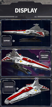 Space Battleship Building Set – 960pcs MOC Defense Ship Bricks Model Kit