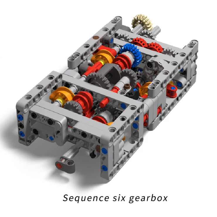 MOC DIY Electric Motor & Gearbox Kit – Technical Building Blocks for Mechanical Models
