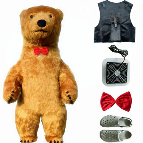Inflatable Martha Bear Brown Bear Giant Costume Adult Walking Mascot
