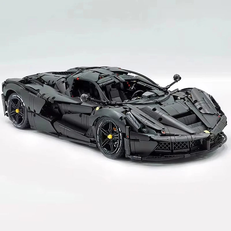 MOC 61505 Technical Black Super Sports Car Hypercar 4739 Pcs