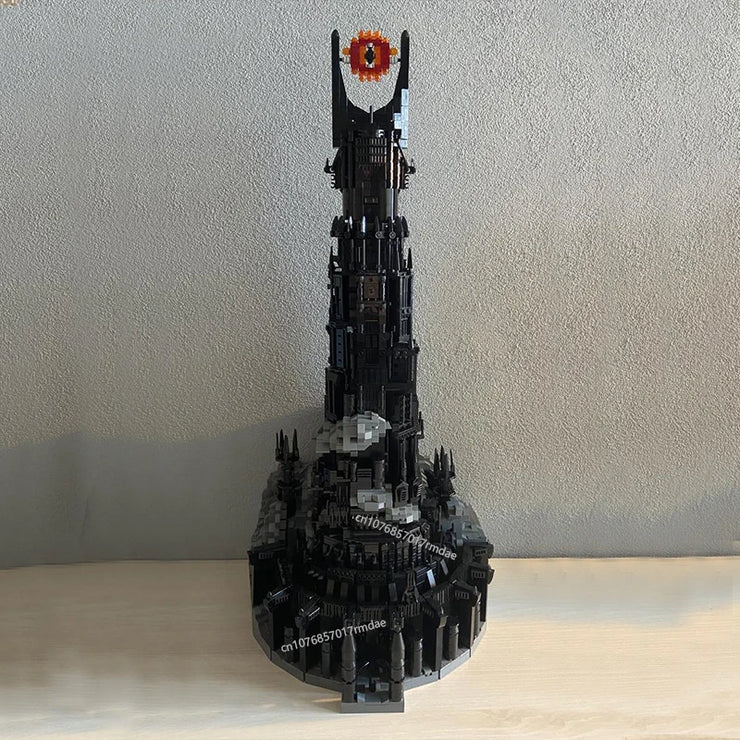 MOC Famous rings Movie Architecture Dark Tower Fortress of Sauron Barad-dur Ultimate Collection 5996 Pcs