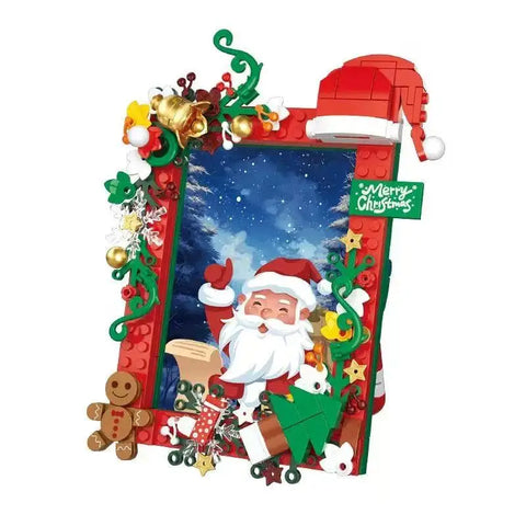 207pcs DIY Santa Claus Photo Frame Building Blocks Set, Holiday Gift, Christmas Decorations