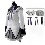Akemi Homura Cosplay Costume – Puella Magi Madoka Magica Combat Dress with Bow, Wig, and Uniform for Halloween or Party Events