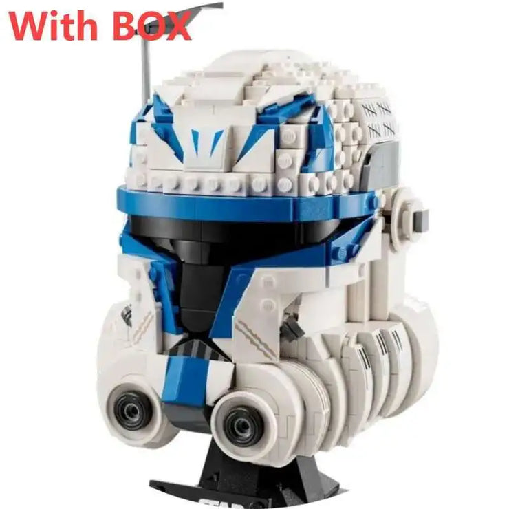 Star Wars Fighter Pilot Helmet Building Blocks Desk Decoration AT Jangos Kylos Fetts Rens C-3PO