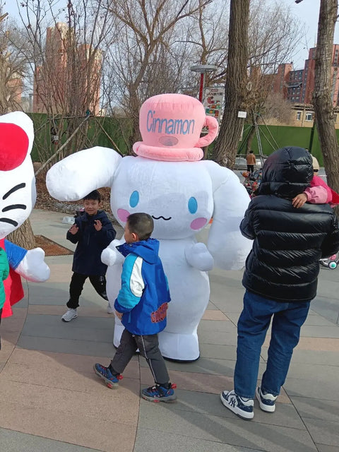 Giant Kuromi & My Melody Mascot Costume – Inflatable Hello Kitty Character Cosplay for Advertising, Carnival & Events
