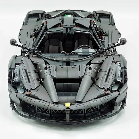 MOC 61505 Technical Black Super Sports Car Hypercar 4739 Pcs