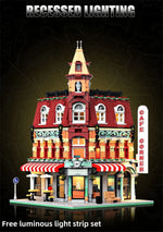 1456/1950/2225 pcs European Market Street Café Villa Store House MINI Bricks Building Blocks City Street View Scene Model