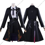 Game Love and Deepspace Anime Cosplay Costume Black Fashion Wig Dress Uniform for Women Girls Halloween Party Role Play