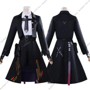 Game Love and Deepspace Anime Cosplay Costume Black Fashion Wig Dress Uniform for Women Girls Halloween Party Role Play