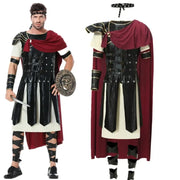 Medieval Roman Royal Knight Warrior Cosplay Halloween Costume For Men Adult Carnival Gladiators Soldier Cloak