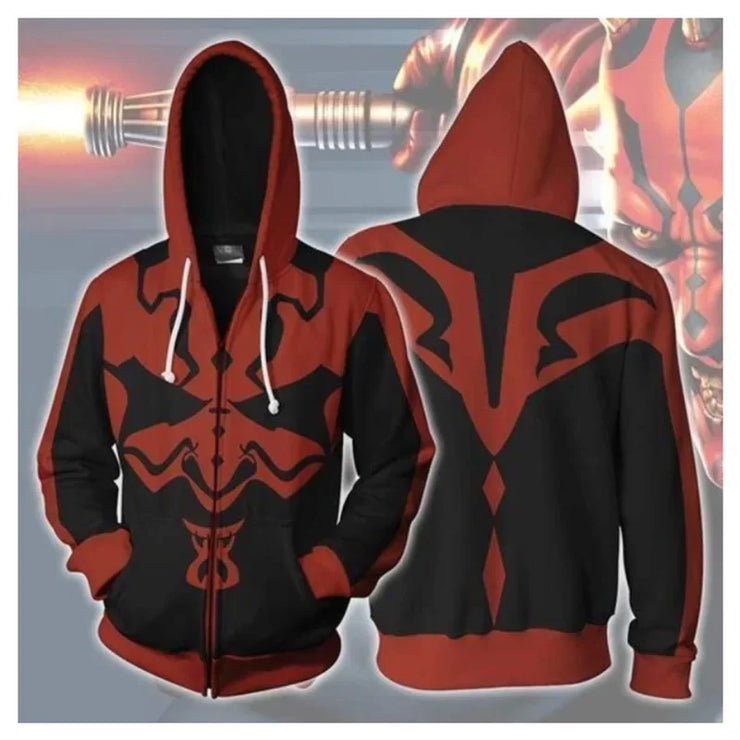 R2-D2 Cosplay Hoodie – Robot Sweatshirt with Zipper, Inspired by Darth Vader and Stormtrooper for Men and Women