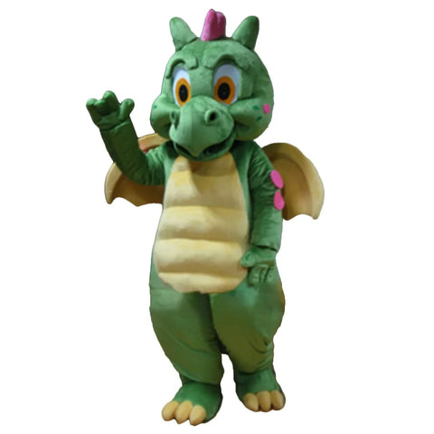Green, Blue & Red Dinosaur Mascot Costume – Walking Character Outfit with Headgear for Adult Performances & Events
