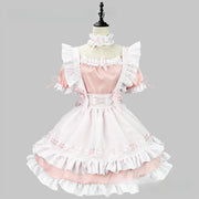 Black and White Lolita Maid Costume – Cute French Apron Dress Uniform for Cafe, Parties, and Cosplay