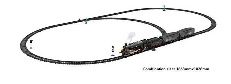Classic Electric Train Set – Retro Steam Locomotive with Alloy Engine and Tracks for Kids