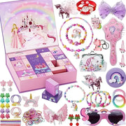 Christmas Advent Calendar Box Princess Dress Up Headwear Jewelry Set cute unicorn toys 24Days Countdown Calendar Xmas Gifts