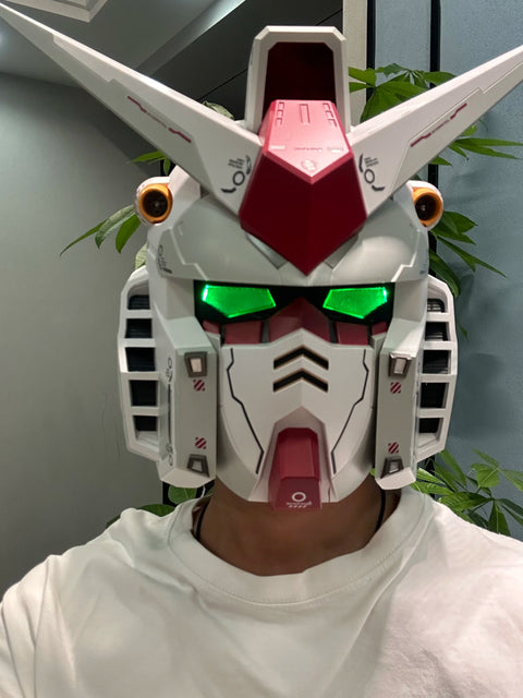 Vol.1 RX-78-02 Cyberpunk Mech Robot Helmet – 1:1 Scale Cosplay Mask with Light Touch Control