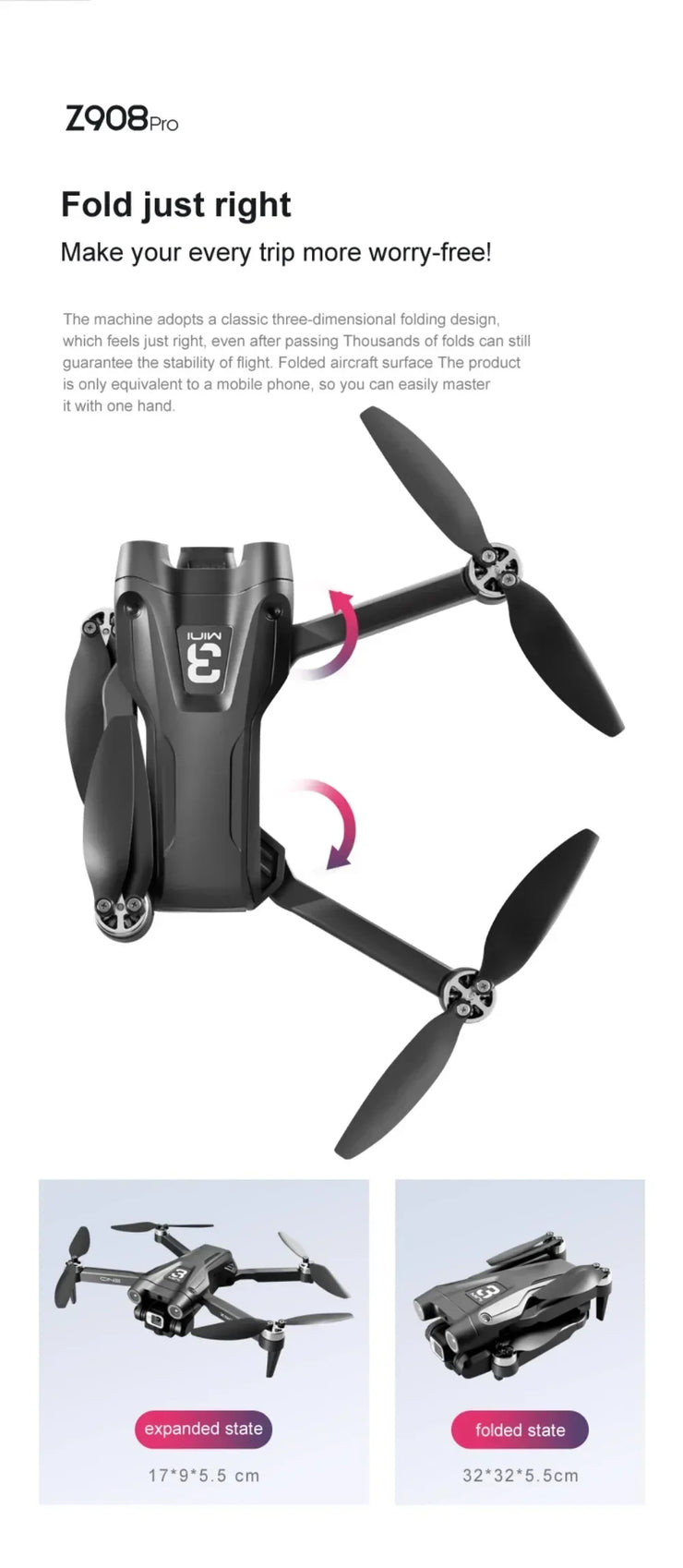 Xiaomi Mijia Z908 Pro max Drone 8K Professional HD Dual Camera Brushless Motor WIFI FPV RC  Folding Quadcopter Helicopter toy