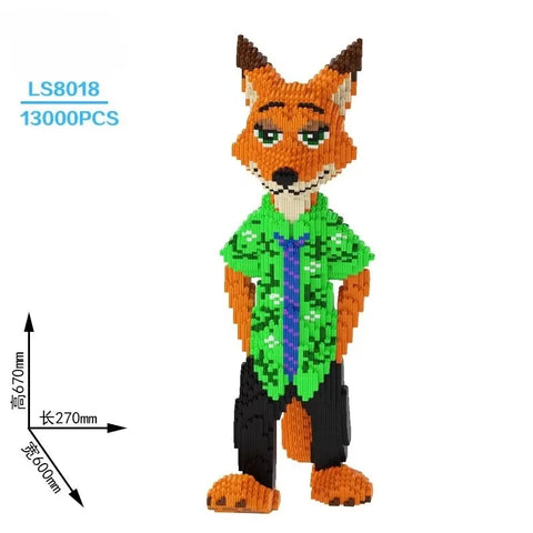 Anime Kawaii Zootopia Children Educational 100cm Tall Three-dimensional Building Blocks Toys