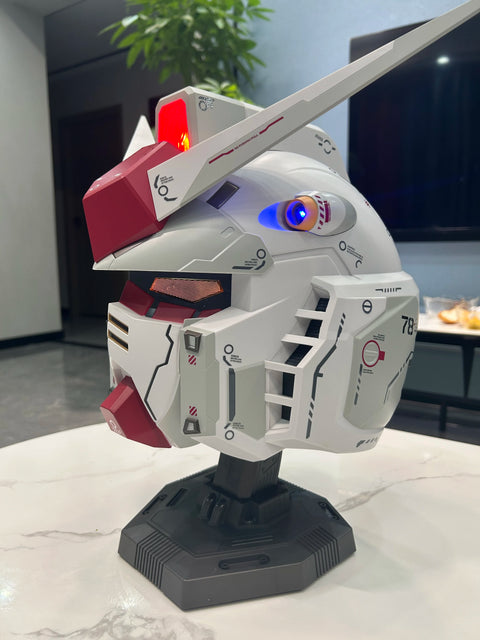Vol.1 RX-78-02 Cyberpunk Mech Robot Helmet – 1:1 Scale Cosplay Mask with Light Touch Control