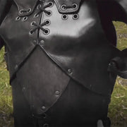 Medieval Ancient Greek Roman Gladiator PU Leather Cuirass – Viking Warrior Chest and Shoulder Armor Steampunk Breastplate for LARP Costume