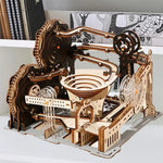 3D Wooden Marble Run Set — DIY Assembly Mechanical Model Kit (Ages 8+)
