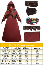 Kids Jawa Cosplay Bounty Hunter 3 Costume Child Boys Girls Roleplay Red Outfits Children Halloween Party Role Suits