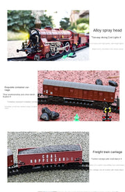 Classic Electric Train Set – Retro Steam Locomotive with Alloy Engine and Tracks for Kids